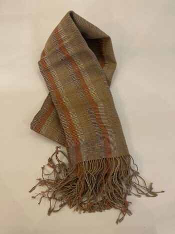 DEKIブータン産ストール23072Wild silk（野蚕） 70% COTTON 30%